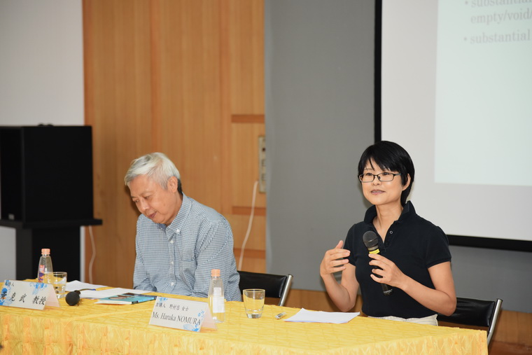 左起：黃克武教授、野村悠博士